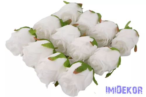 Bimbós rózsa fej M8cm - Fehér