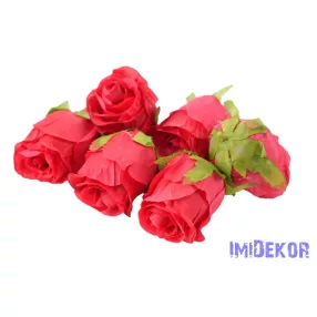 Bimbós rózsa fej M8cm - Piros