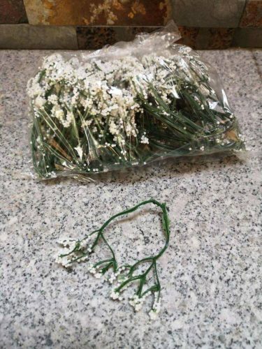 Bogyós rezgő ág művirág selyemvirág díszítő fürt csomag / 48 db / 7 cm
