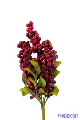 Bogyós 5 ágú bokor 31cm - Bordó