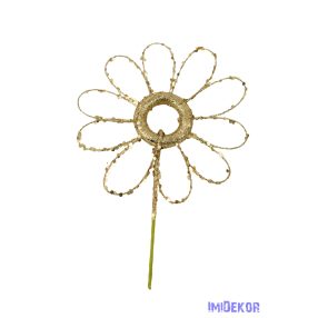 Csillámos virág pick - Arany