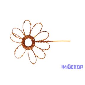 Csillámos virág pick - Réz