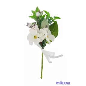 Bogyós-virágos pick 14cm - Fehér