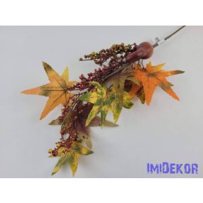 Őszi tökös bogyós leveles ág 60cm