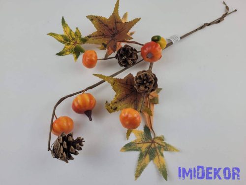 Őszi tökös tobozos leveles ág 51cm