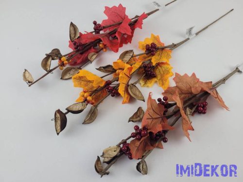 Őszi leveles bogyós terméses ág 51cm 3 féle