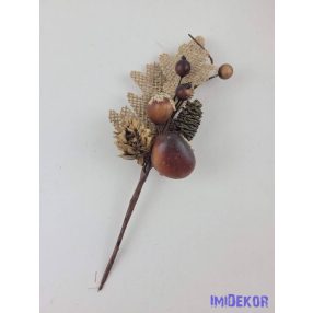 Juta leveles tobozos gesztenyés pick 17cm