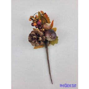 Gesztenyés tobozos bogyós pick 16cm