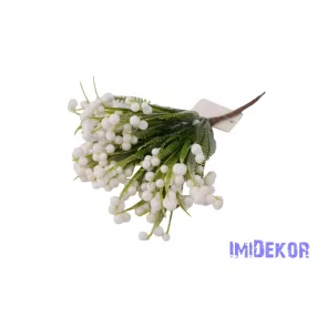 Fehér bogyós műzöld pick 19cm