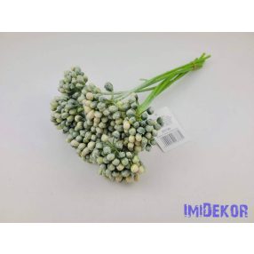 Bogyós 6 szálas dekor köteg 26 cm - Fehér