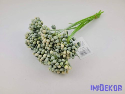 Bogyós 6 szálas dekor köteg 26 cm - Fehér