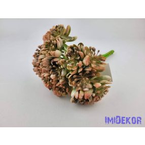 Kövirózsás 6 szálas dekor köteg 28 cm - Barack