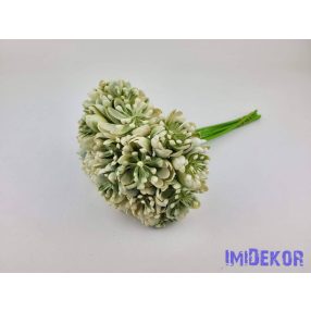 Kövirózsás 6 szálas dekor köteg 28 cm - Fehér