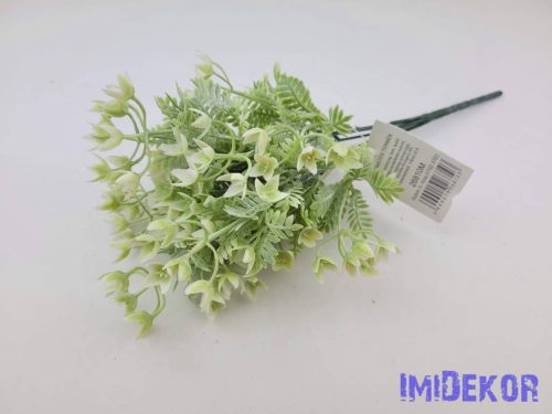 Tölcsér virágú hamvas 6 ágú műzöld csokor 30 cm - Fehér
