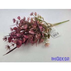 Vegyes levelű 5 ágú műzöld bokor 40 cm - Mályva