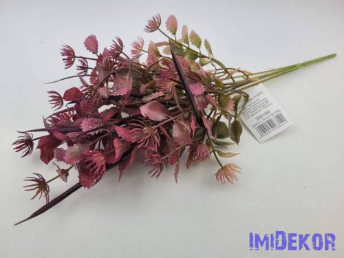 Vegyes levelű 5 ágú műzöld bokor 40 cm - Mályva