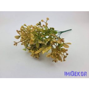 Bogyós 5 ágú műzöld csokor 29 cm - Antik Zöld