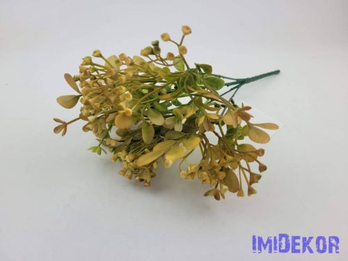Bogyós 5 ágú műzöld csokor 29 cm - Antik Zöld
