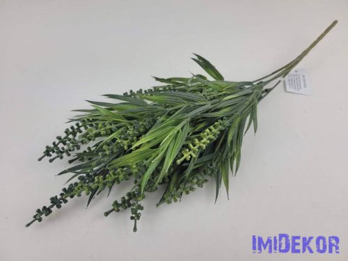 Fürtös leveles mű 5 ágú hamvas bokor 39 cm - Zöld