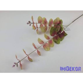 Eukaliptusz ág 75 cm - Zöld-Rózsaszín Átmenetes