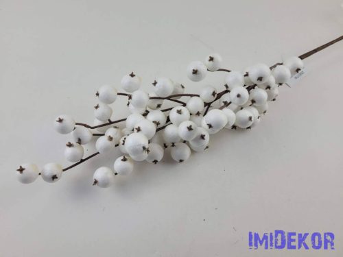 Bogyós ág 63cm - Fehér