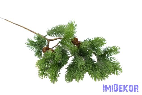 Fenyő ág tobozzal 53cm - Zöld