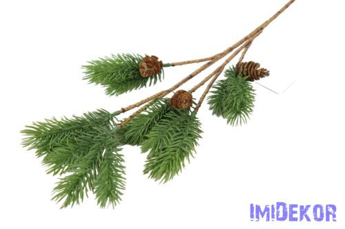 Fenyő ág tobozzal 48cm - Zöld