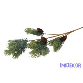 Fenyő ág tobozzal 48cm - Hamvas