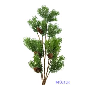 Fenyő ág tobozzal 65cm - Zöld