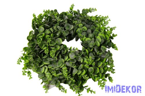 Hamvas eukaliptuszos műzöld koszorú 35 cm