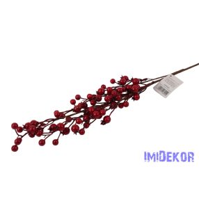 Piros bogyós ág 66 cm