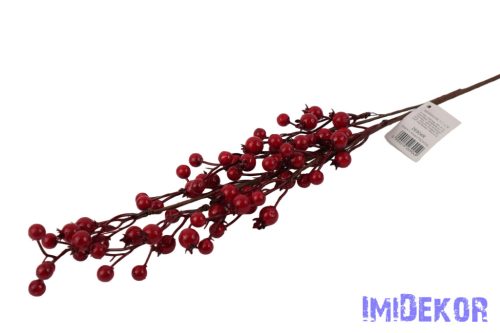 Piros bogyós ág 66 cm