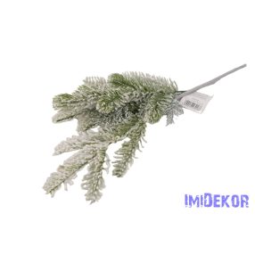 Havas fenyő ág ezüst tujával 41cm
