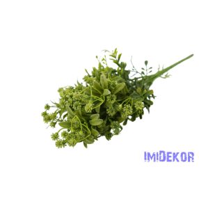 Rezgős 6 ágú műzöld bokor 36cm - Zöld