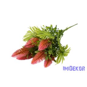 Bogáncsos műzöld bokor 38cm - Rózsaszín