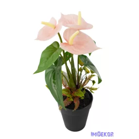 Cserepes gumi flamingó 30cm - Halvány Rózsaszín