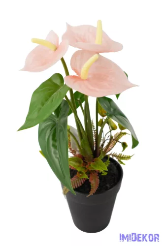 Cserepes gumi flamingó 30cm - Halvány Rózsaszín