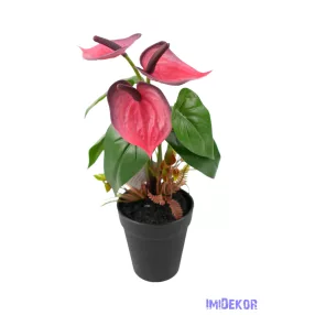Cserepes gumi flamingó 30cm - Mályva-Rózsaszín