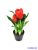 Cserepes gumi tulipán 2+3 fejes 23 cm - Piros