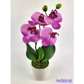 Cserepes gumi orchidea 39 cm - Világos Lilás