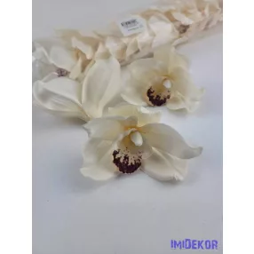 Cymbidium orchidea selyem fej D10 cm - Krém