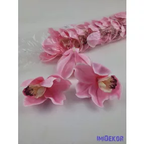 Cymbidium orchidea selyem fej D10 cm - Babarózsaszín
