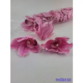 Cymbidium orchidea selyem fej D10 cm - Rózsaszín