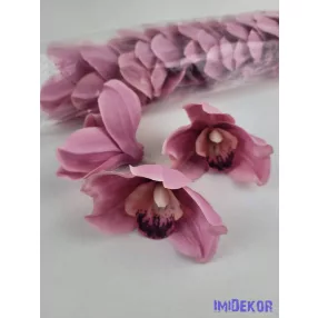 Cymbidium orchidea selyem fej D10 cm - Mályvás