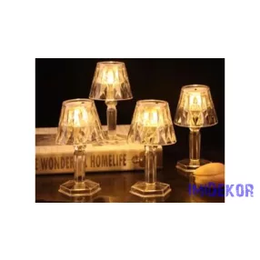 LED álló lámpás melegfényű 6,2x11,6cm - Kristály
