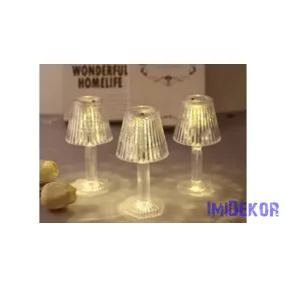 LED álló lámpás melegfényű 6,2x11,6cm - Csíkos