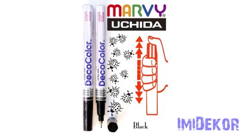 Marvy DecoColor lakkfilc tűhegyű 140S - Fekete