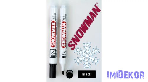 Snowman alkoholos filc vastag vágott hegyű GT - Fekete