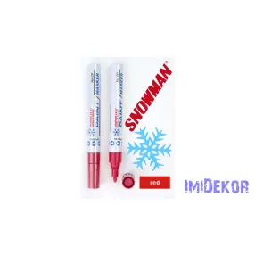 Snowman lakkfilc vastag CP - Piros