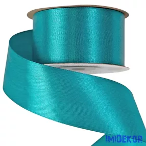 Szatén szalag 38 mm x 22.86 m - Türkizkék